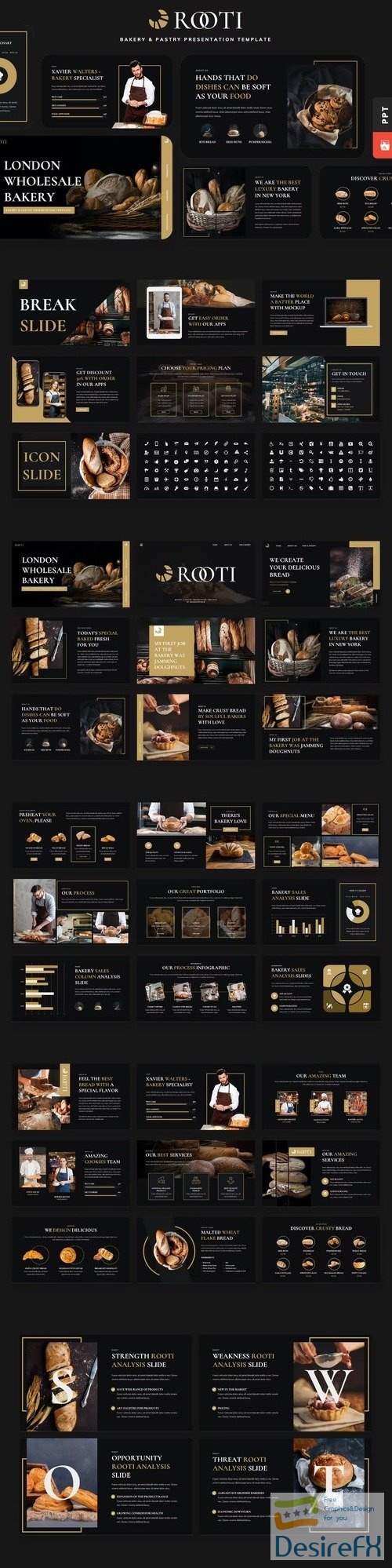 ROOTI - Bakery & Pastry Powerpoint Template