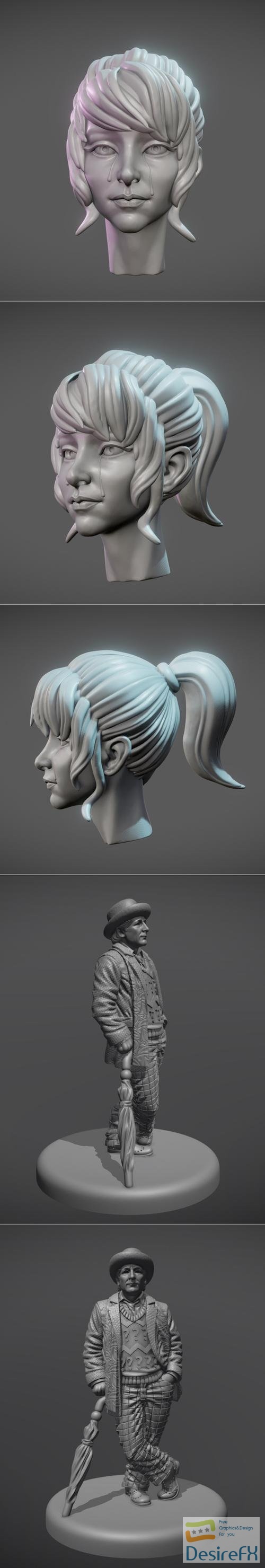 Sad Girl and Doctor McCoy – 3D Print