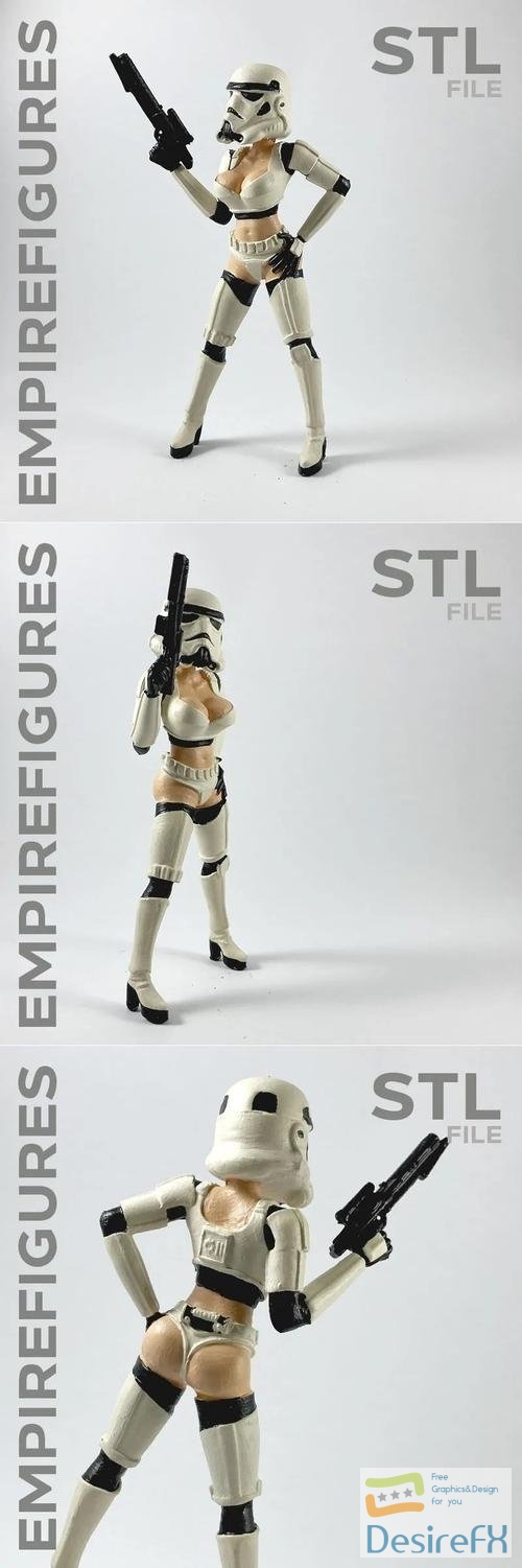 Sexy Stormtrooper B - Empire Figures – 3D Print