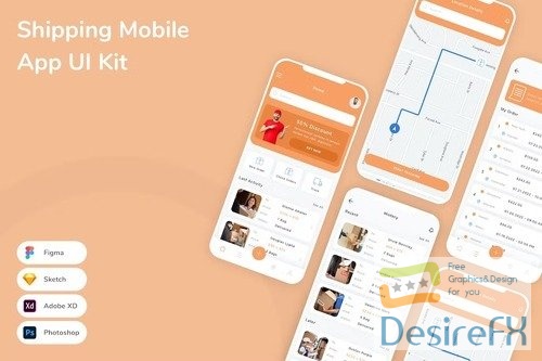 Shipping Mobile App UI Kit
