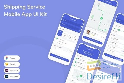 Shipping Service Mobile App UI Kit