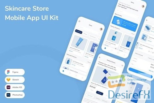 Skincare Store Mobile App UI Kit