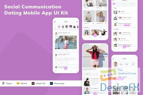Social Communication & Dating Mobile App UI Kit