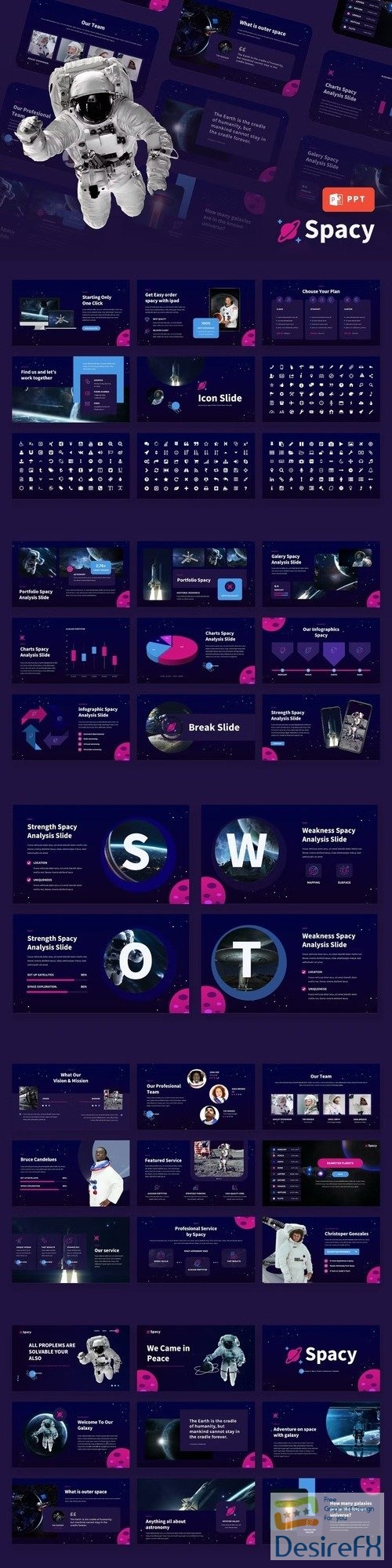 Spacy - Space Theme Powerpoint Template