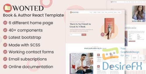 ThemeForest - Wonted - Book & Author React Template 39108426