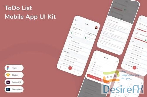 ToDo List Mobile App UI Kit