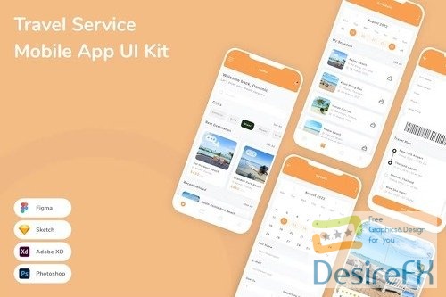 Travel Service Mobile App UI Kit