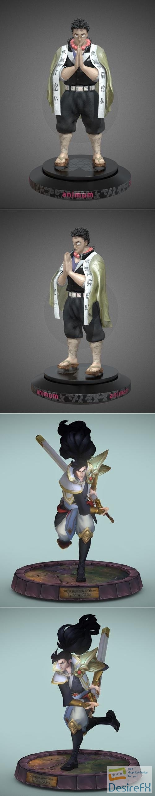 Videogame Character Proyect for Animum and Unforgiven Blade Yasuo – 3D Print