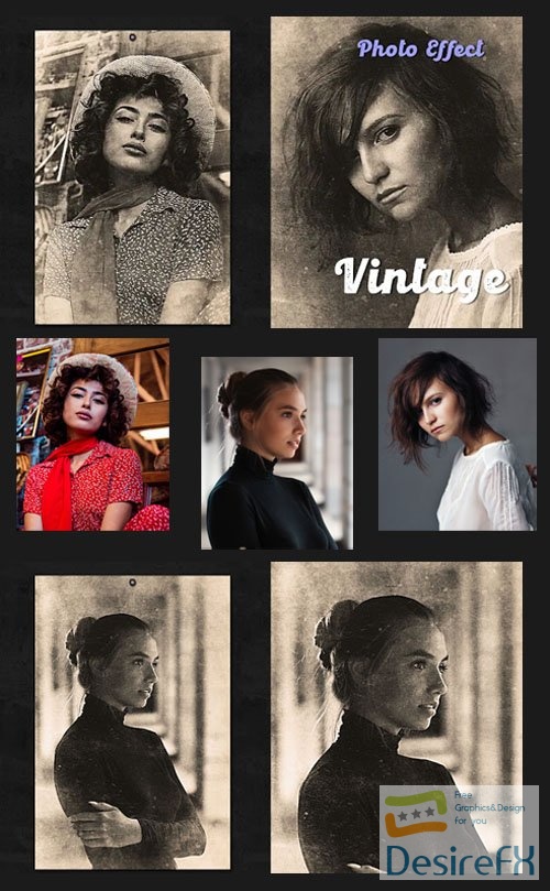 Vintage Photo Effect Overlays For Photoshop