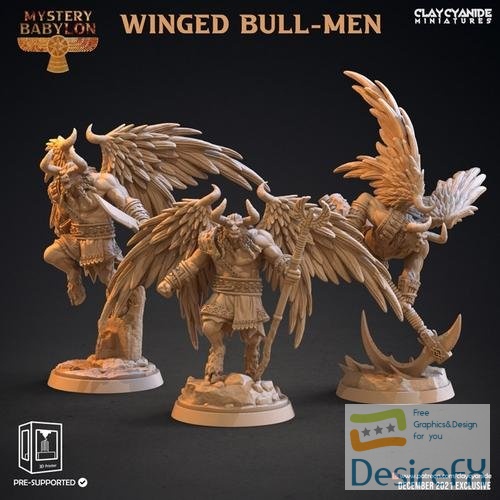 Winged Bull-Men – 3D Print
