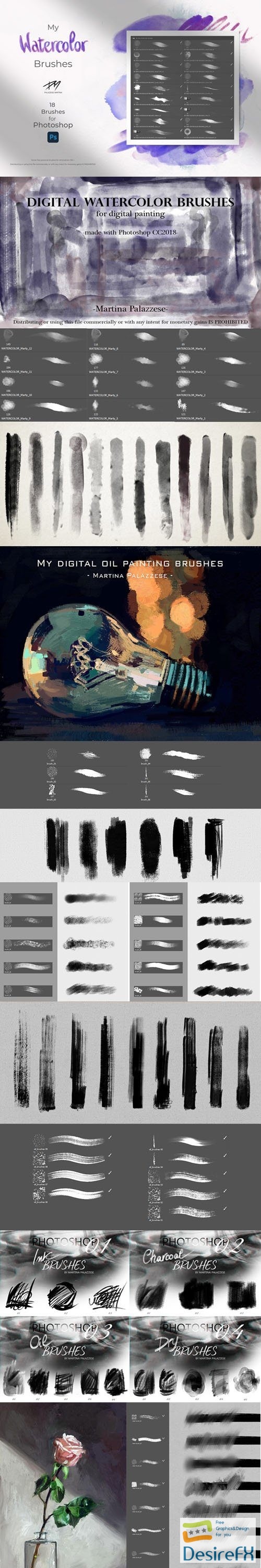 10+ Sets of Drawing Brushes for Photoshop