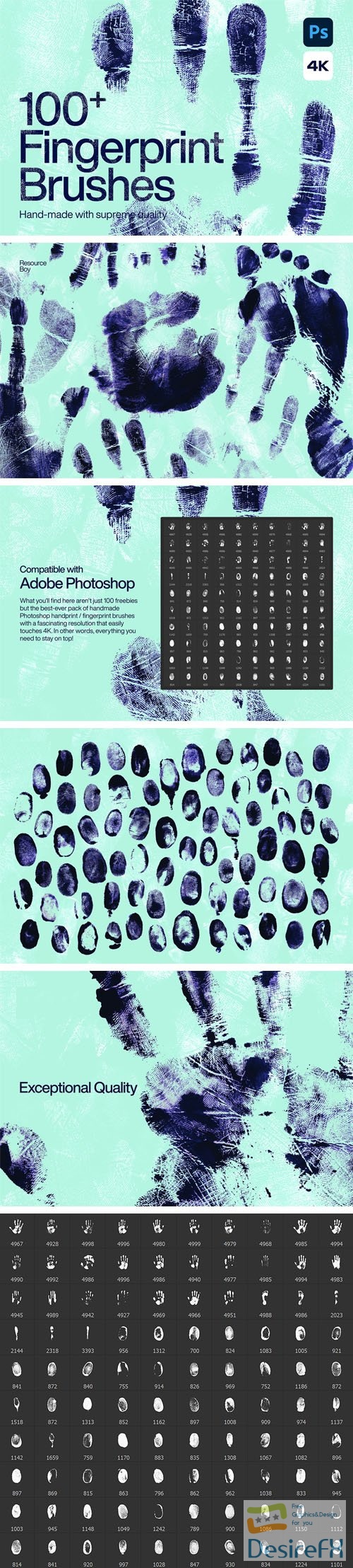 100+ Fingerprint Photoshop Brushes - Hand Made with Supreme Quality