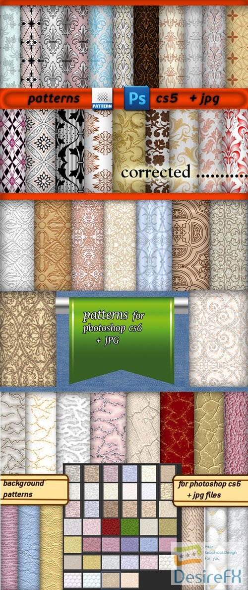 100+ Ornament Patterns for Photoshop + Textures