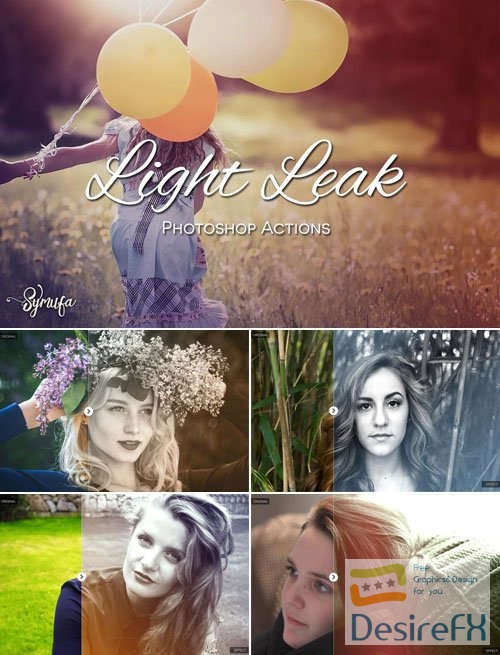 25 Premium Amazing Light Leaks Actions for Photoshop