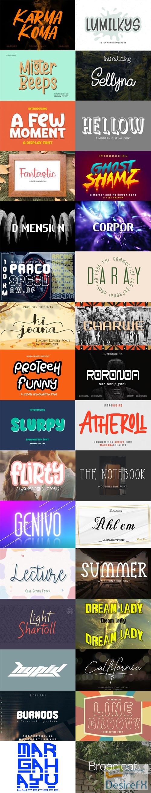 30 Fonts Pack Sep-2022