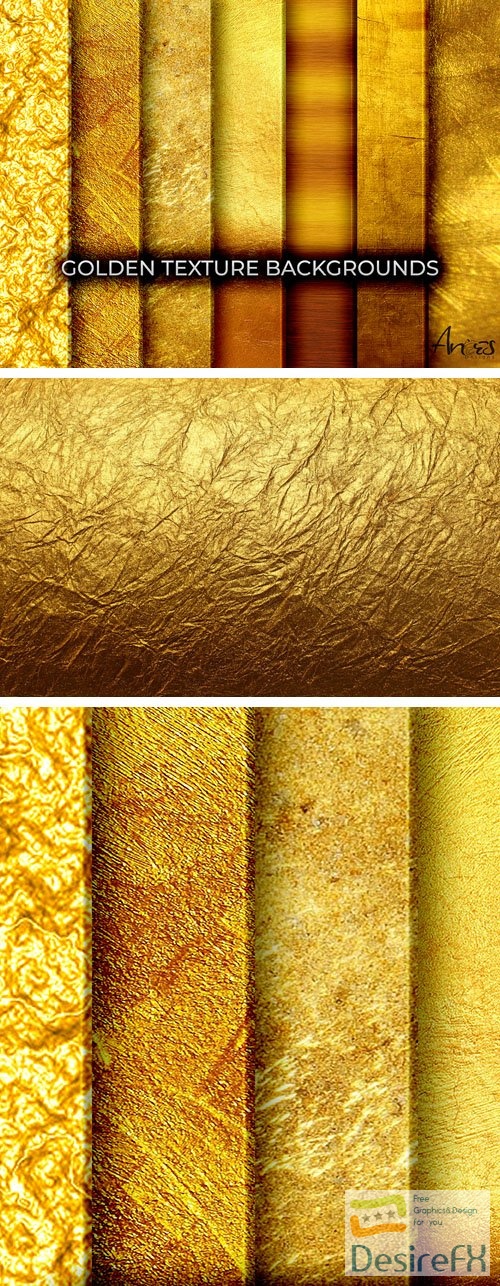 8 Golden Textures & Backgrounds 8K