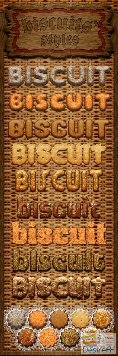 9 Biscuit Styles for Photoshop