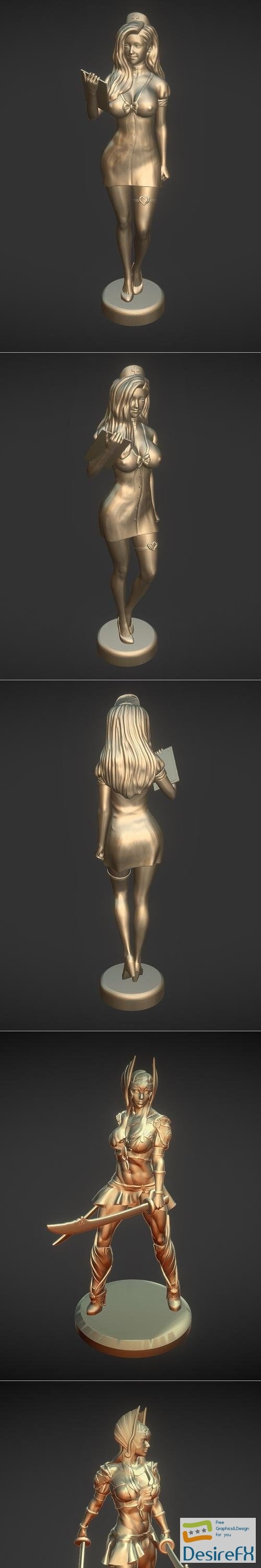 Anime2 girl and Figure 2 – 3D Print