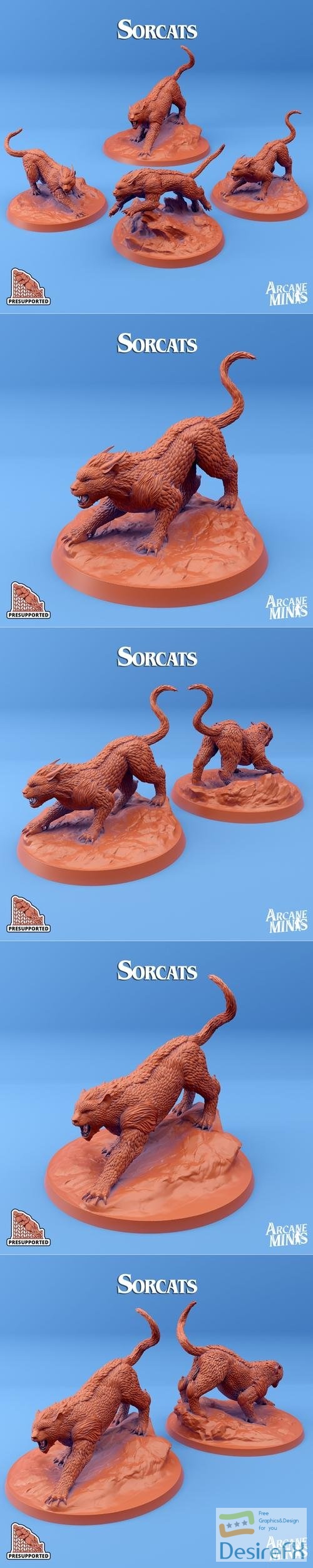 Arcane Minis - Sorcats – 3D Print