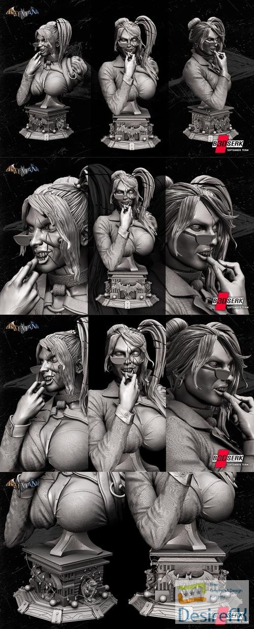 B3DSERK - Harley Quinn Bust – 3D Print