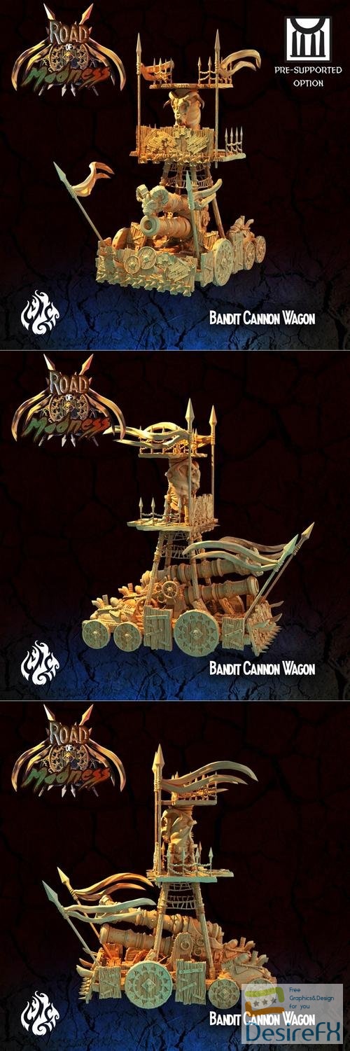 Bandit Cannon Wagon – 3D Print