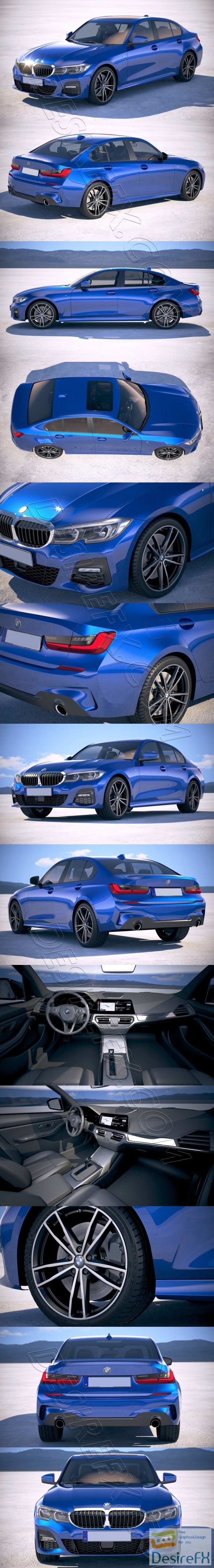 BMW 3-series M-Package 2019 3D Model