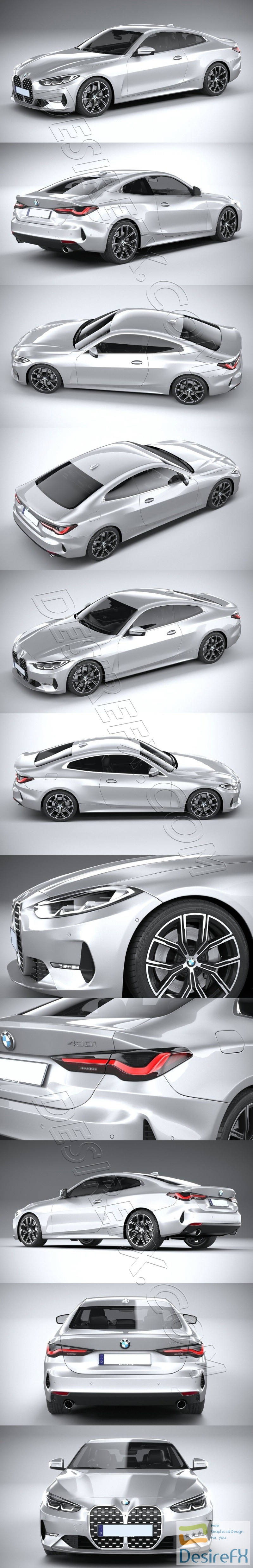 BMW 4-Series Coupe 2021 3D Model