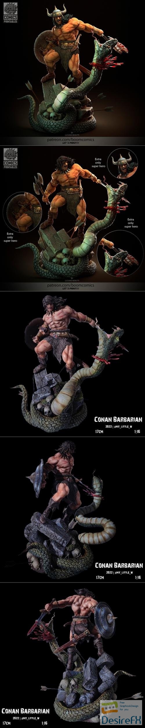Boom Comics - Conan Super Hero Version Full – 3D Print