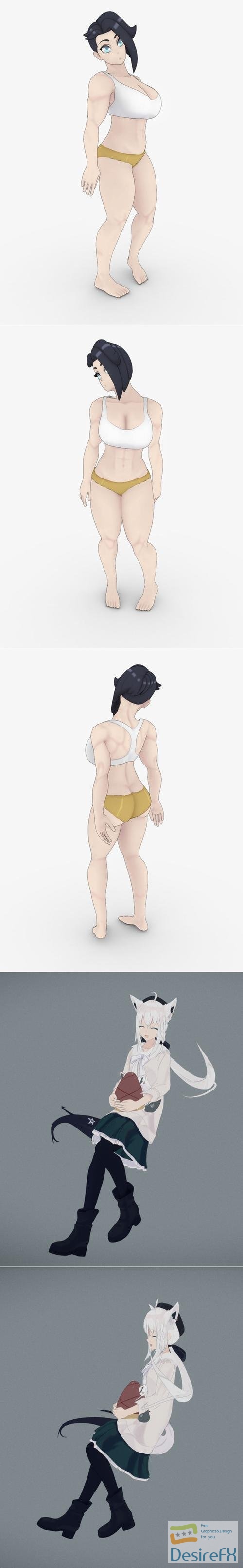 Boxer Chan and Shirakami Fubuki – 3D Print