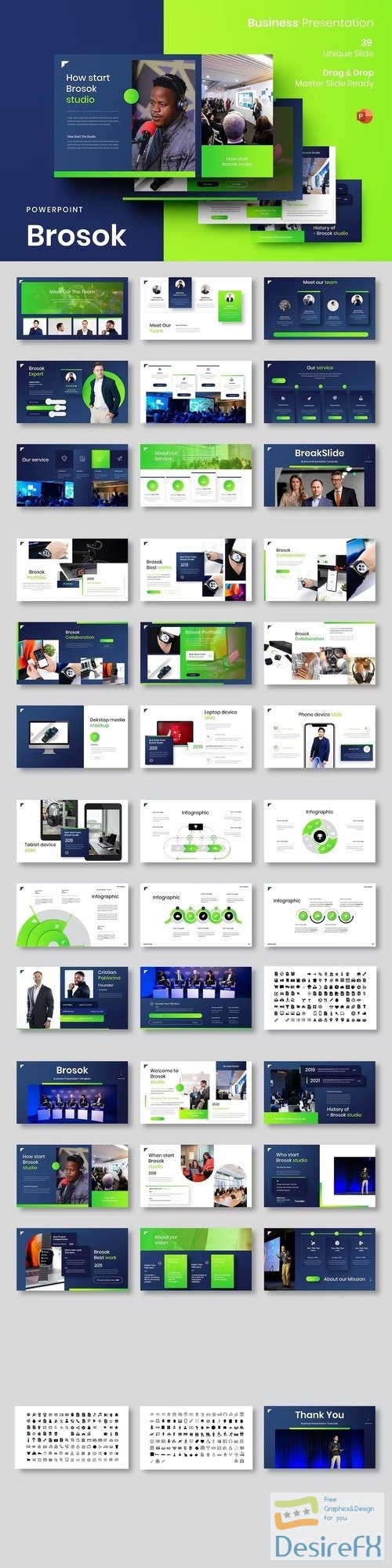 Brosok - Business Powerpoint, Keynote and Google Slides Template