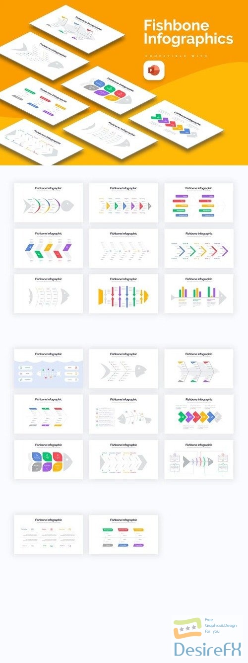 Business FishBone PowerPoint Infographics