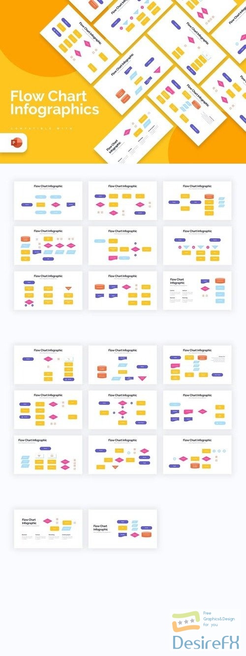 Business Flow Chart PowerPoint Infographics