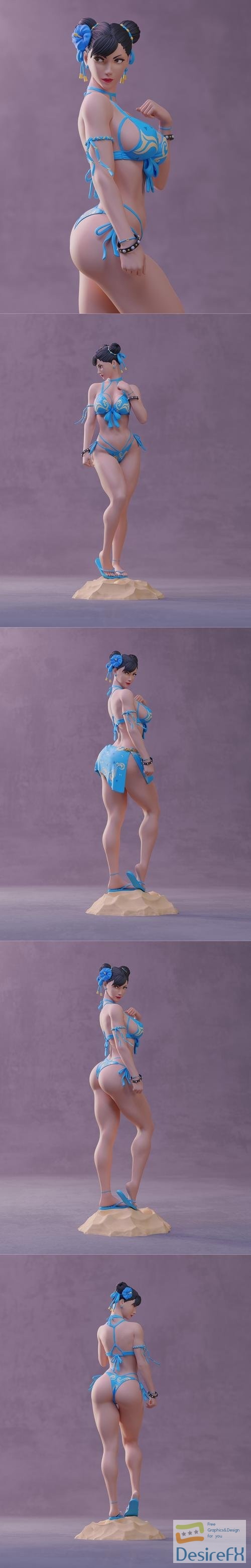 Chun-Li Bikini and NSFW Version – 3D Print