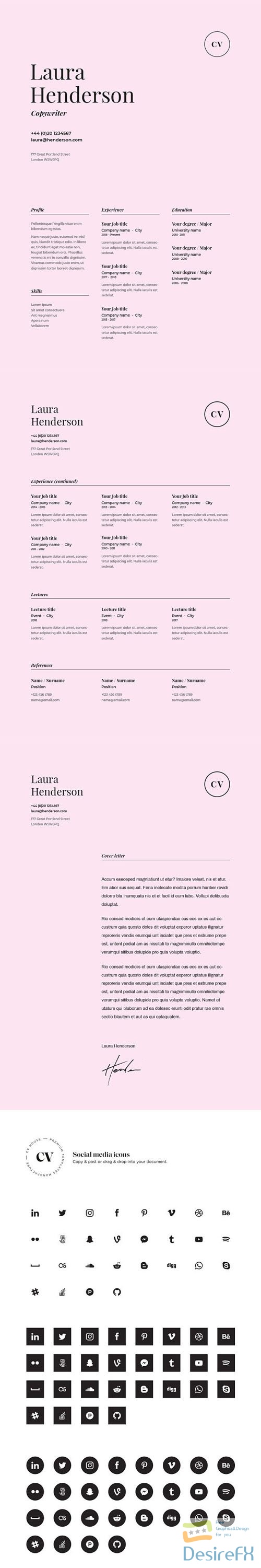 CM - Laura - CV Resume Template A4/US Letter