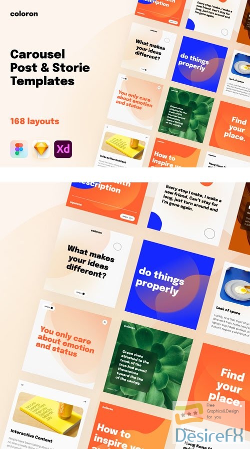 Creative Post & Story Templates for Figma, Sketch and XD