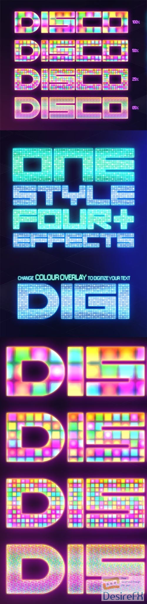 Disco Photoshop Styles Collection
