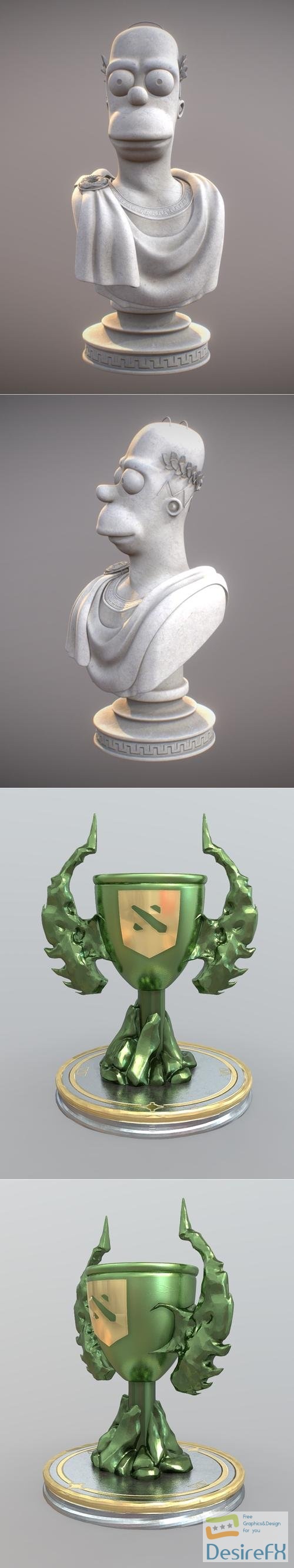 Emperor Homer and Dota 2 - Battle Cup – 3D Print