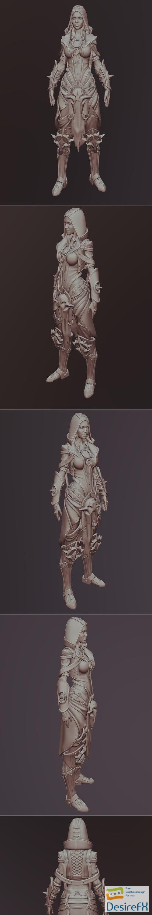 Fantasy Female Character 2 – 3D Print