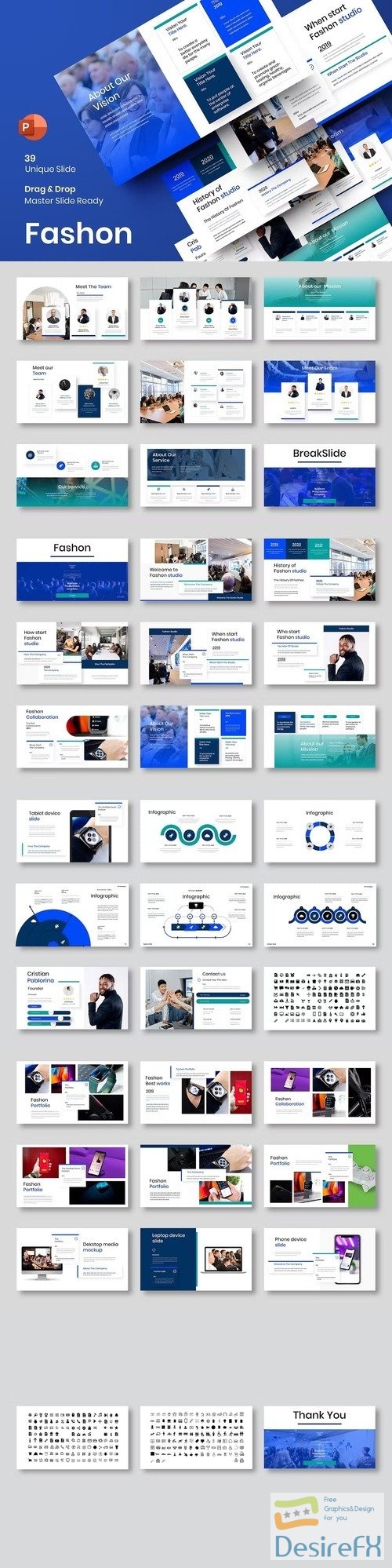 Fashon – Business Powerpoint, Keynote and Google Slides Template