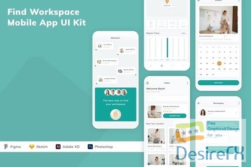 Find Workspace Mobile App UI Kit