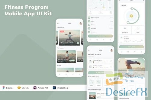 Fitness Program Mobile App UI Kit