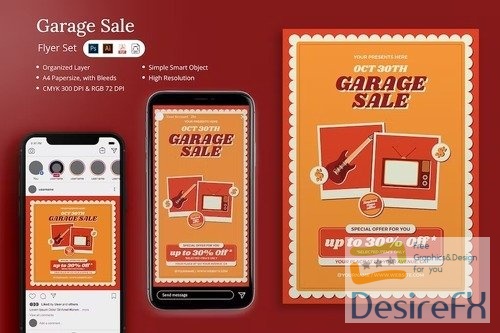 Garasin - Garage Sale Flyer Set
