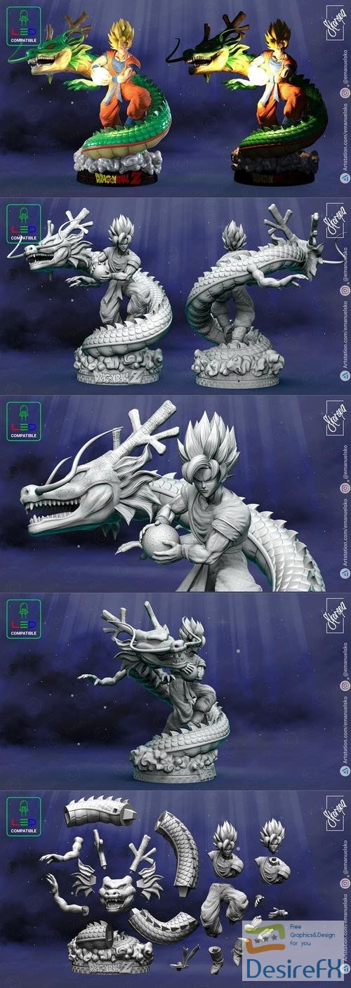 Goku and Shenlong – 3D Print