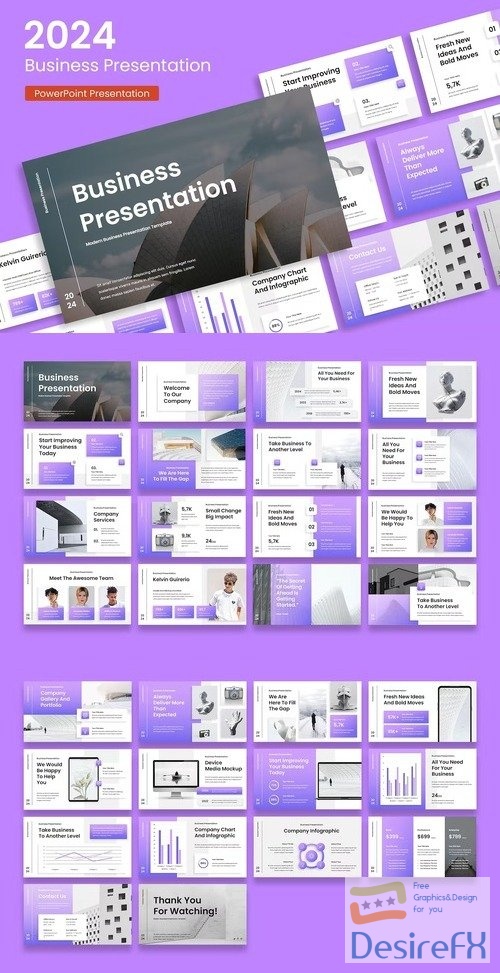 Gradient Purple Creative Modern Business Portfolio