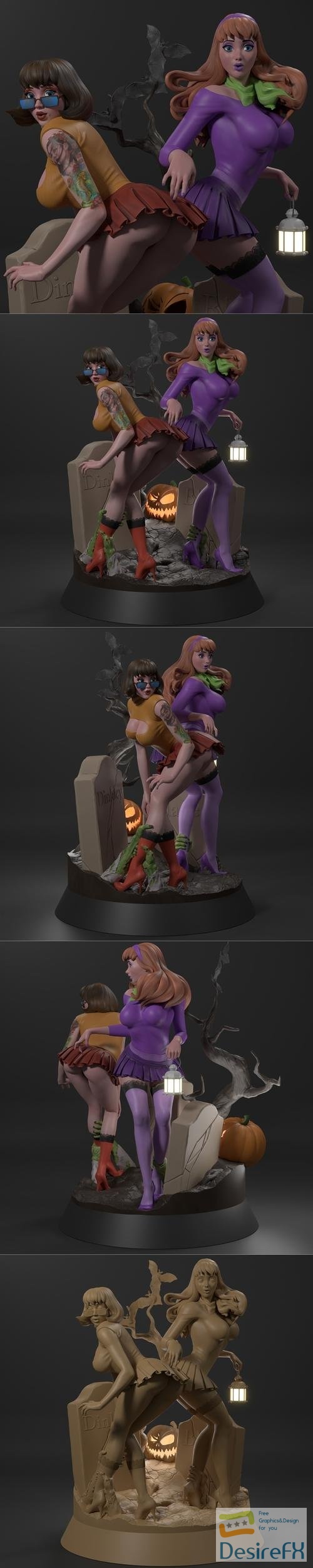 Graveyard Daphne and Velma – 3D Print