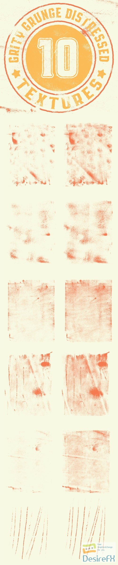 Gritty Grunge Textures Pack Ai/PNG