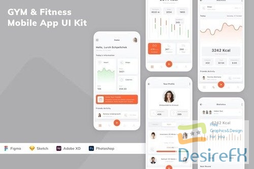 GYM & Fitness Mobile App UI Kit