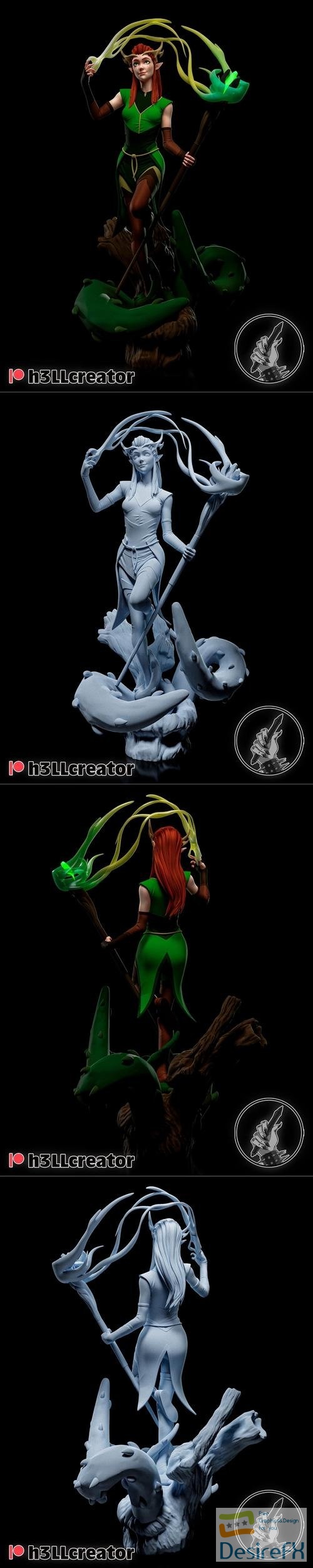 h3LL Creator - Keyleth and Bust – 3D Print