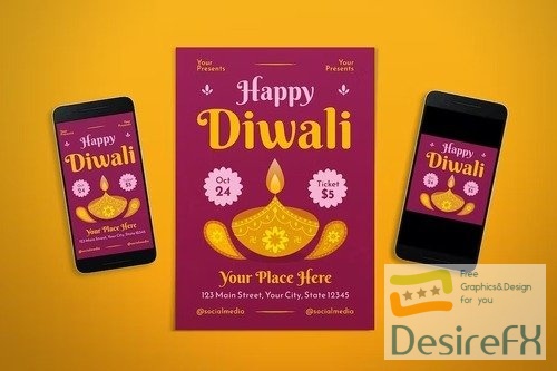 Happy Diwali Flyer & Instagram Post