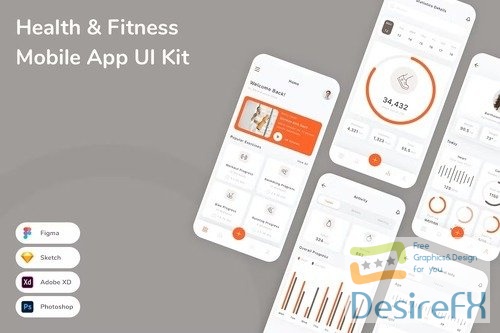 Health & Fitness Mobile App UI Kit